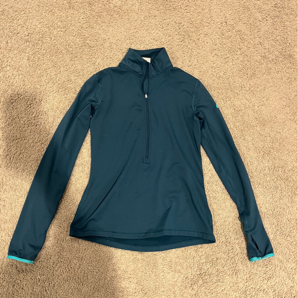 Women’s Nike Teal 1/4 zip Jacket Size Medium